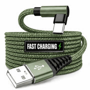 usb right angle type c data cable supports fast charging