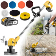 wireless rotating floor cleaner   2 brushes 4 mop pads a