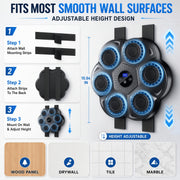 music boxing wall mounted trainer gloves interactive punch