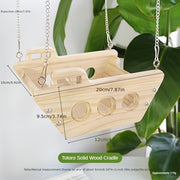 hamster chinchilla solid wood cradle swing hammock hamster