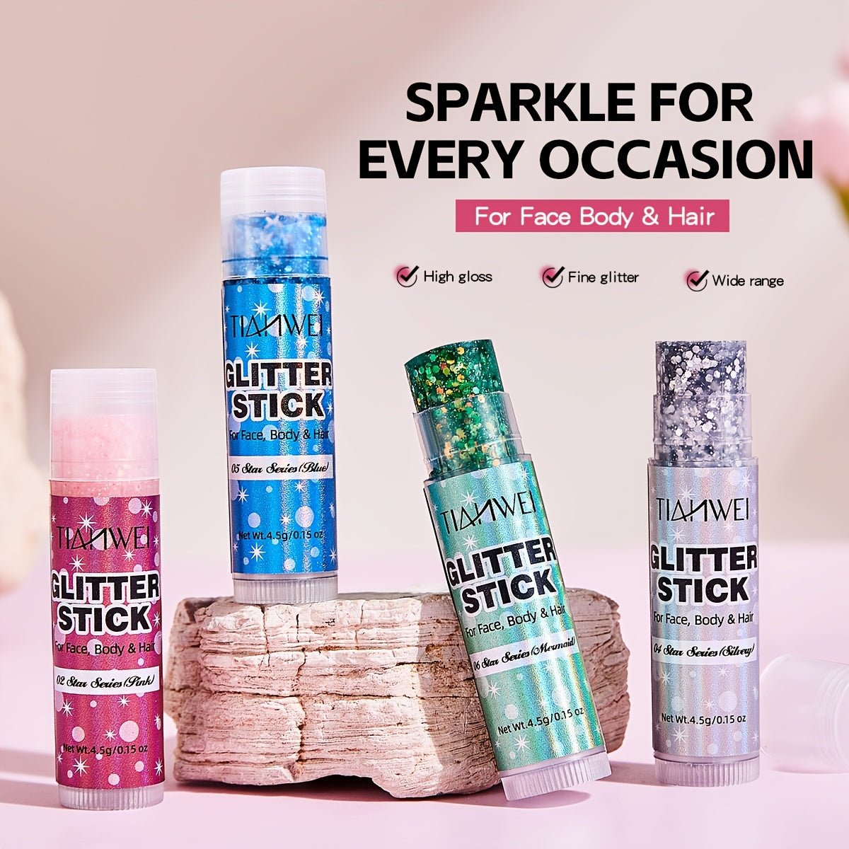 magic party glitter stick set 6pcs   long lasting