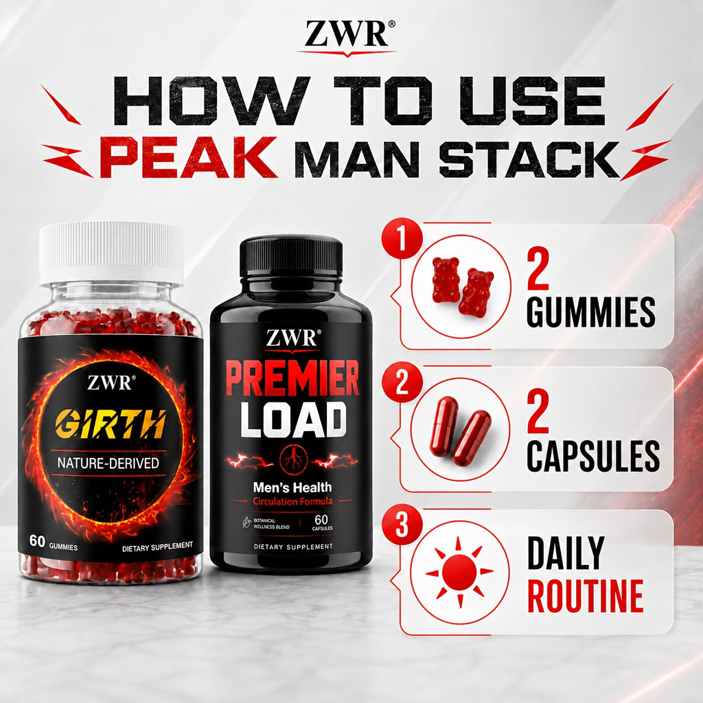 2 bottles   man stack girth gummies premier load capsules