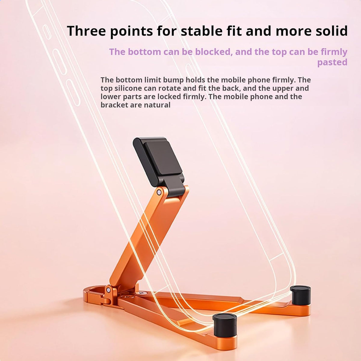 portable foldable mini key chain phone stand built