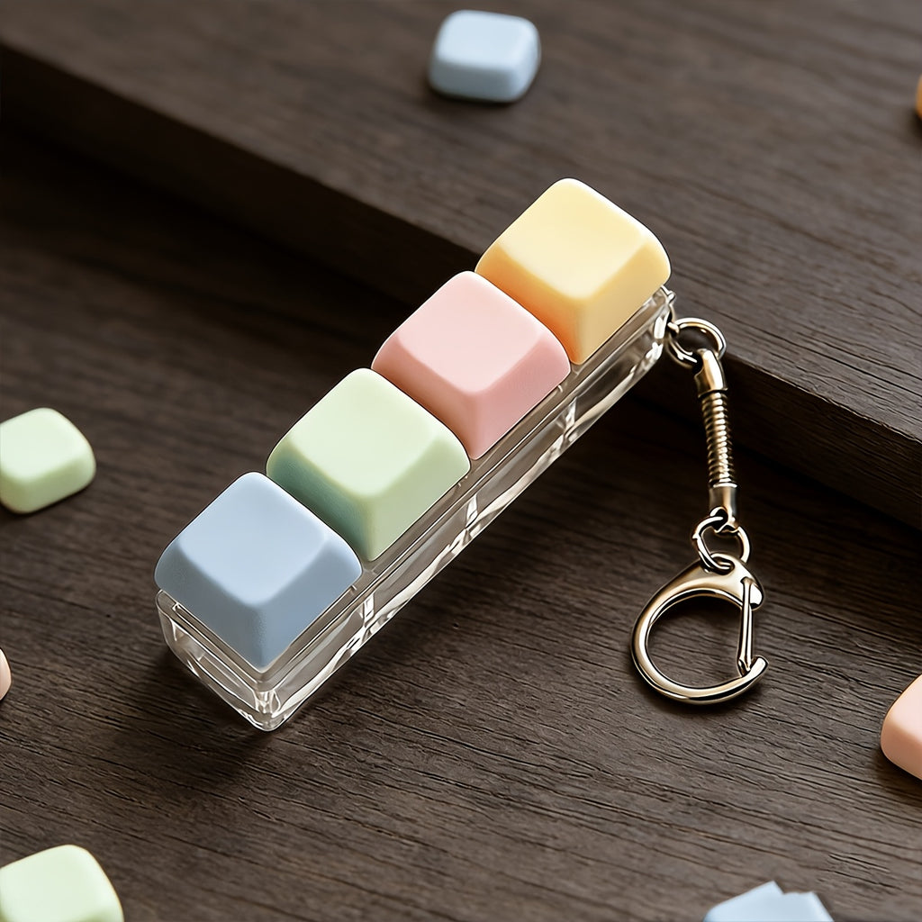 mechanical keyboard keycap fidget keychain 4 button press