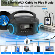 portable cd player boombox cd cd r cd rw compatible