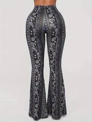 paisley   casual flared pants   high waisted taboo