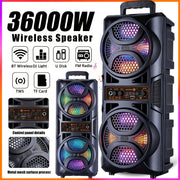 portable large speaker subwoofer microphone suitable karaoke