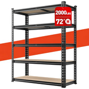 reibll 72 heavy duty garage shelving 5 tier adjustable