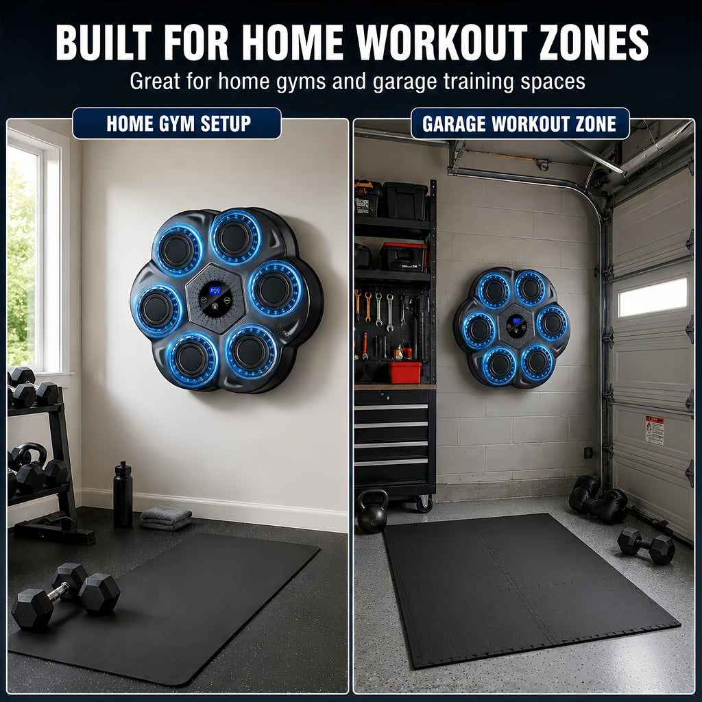 music boxing wall mounted trainer gloves interactive punch