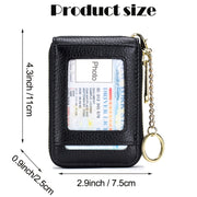 women rfid credit card holder wallet keychain id window