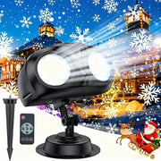 snowflake projector light rotating effect decoration