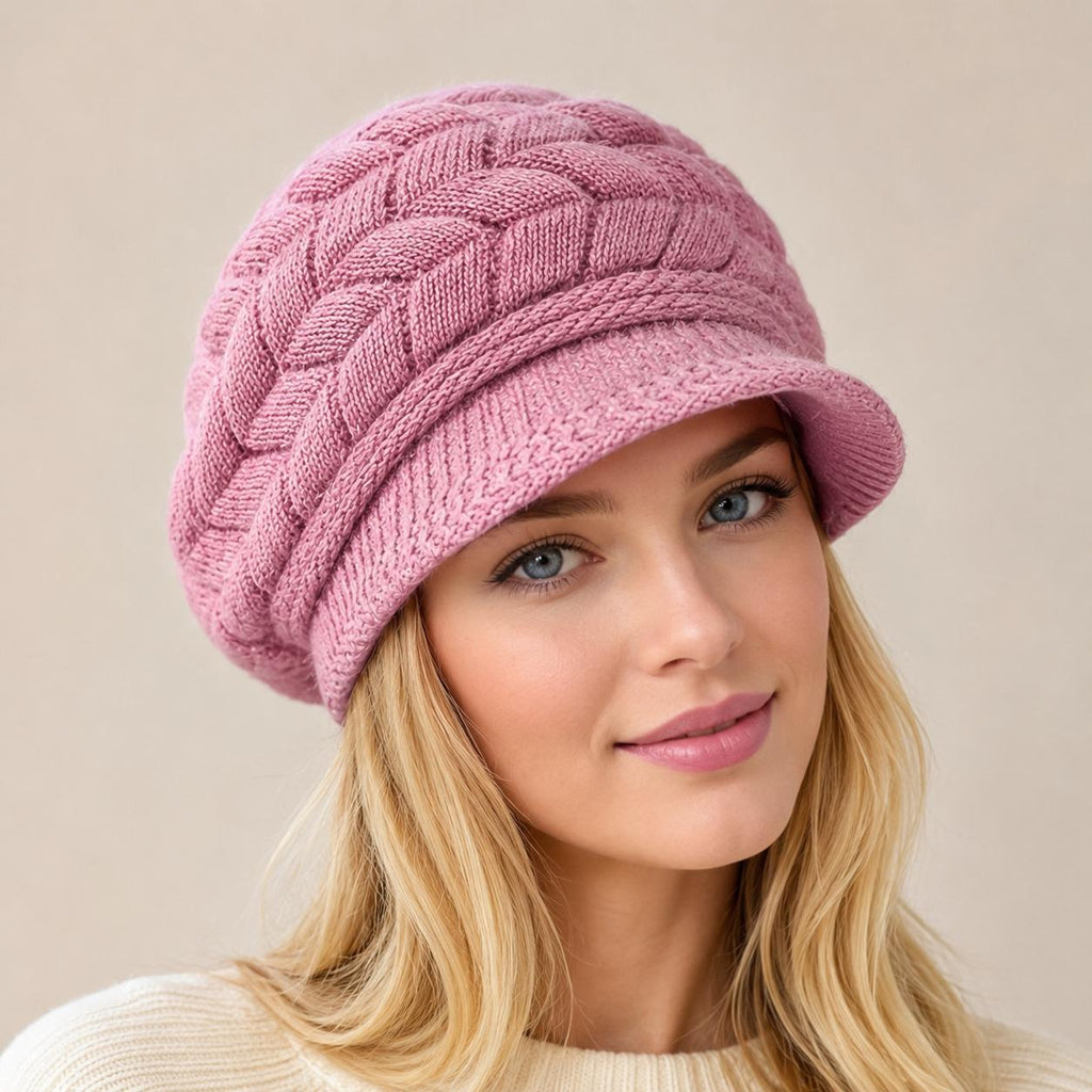 womens brim scarf beanie autumn winter casual warm beret