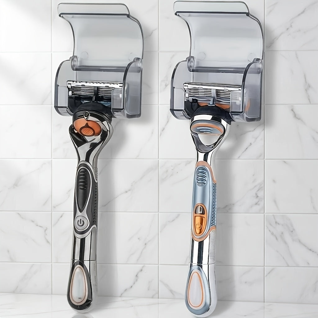 2pcs set razor holders storage boxes no drill dust proof