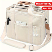 large capacity multi pocket shoulder bag compartments
