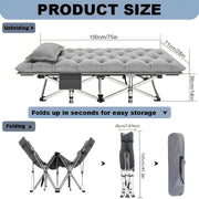 outdoor folding bed camping bed flip mattress foldable guest