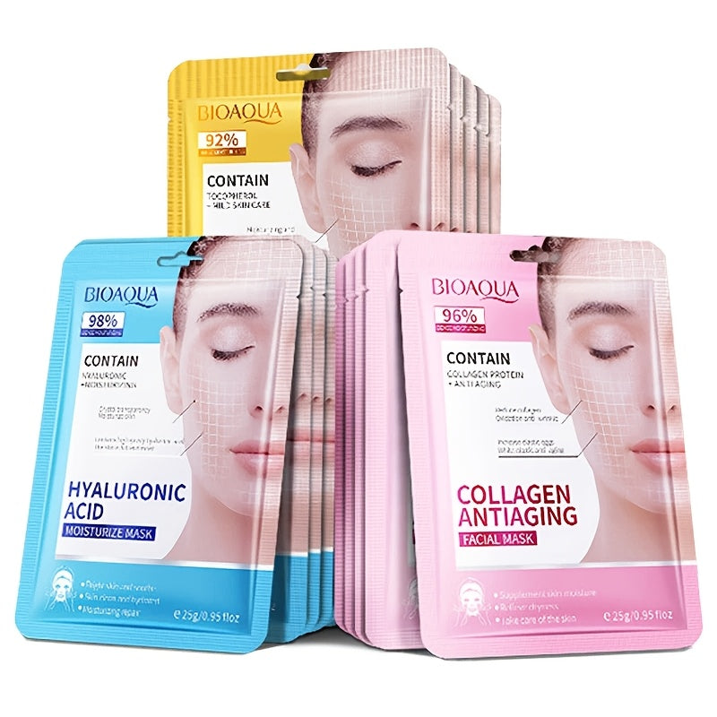 hyaluronic acid collagen face mask set 30pcs