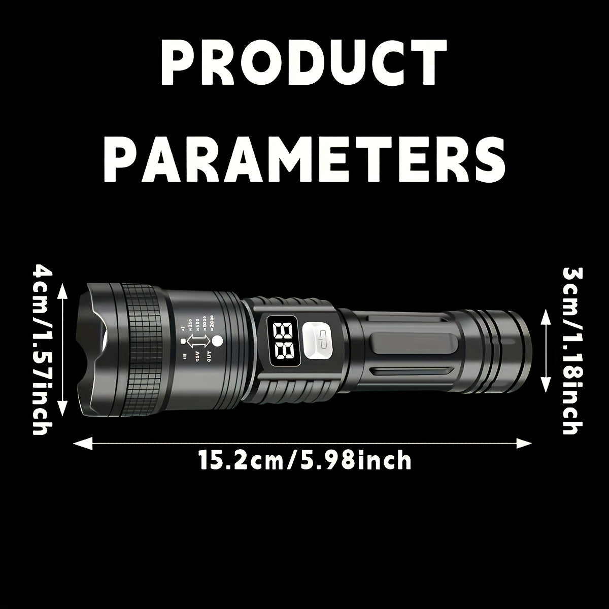4pcs rechargeable high power led flashlights