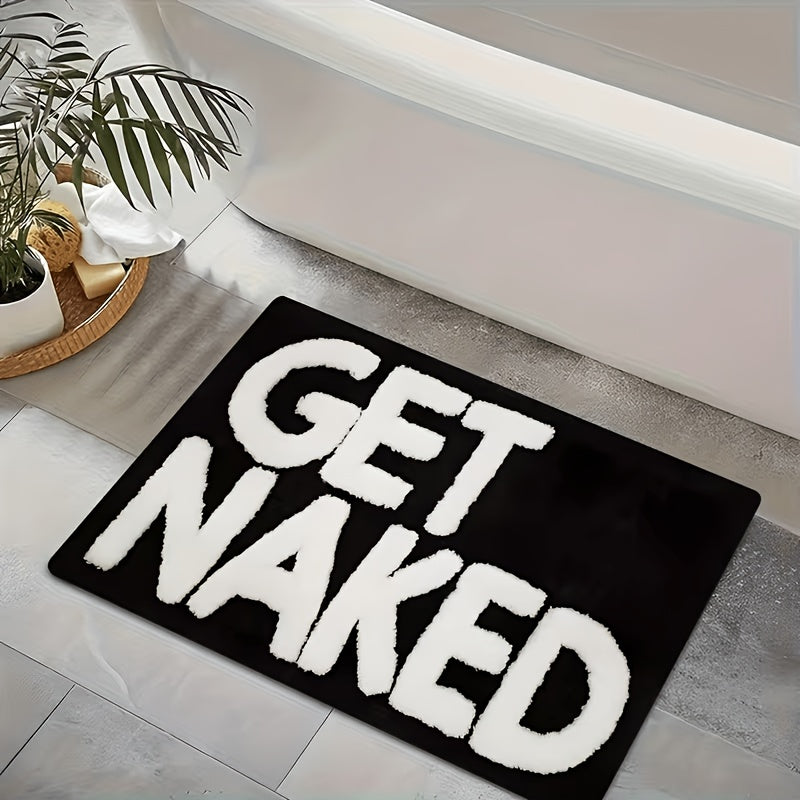 1  bathroom mat printed   text soft durable flannel