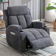 manual recliner chair massage heat ergonomic