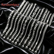 random 6pcs mens 304 304 stainless steel hip hop chunky
