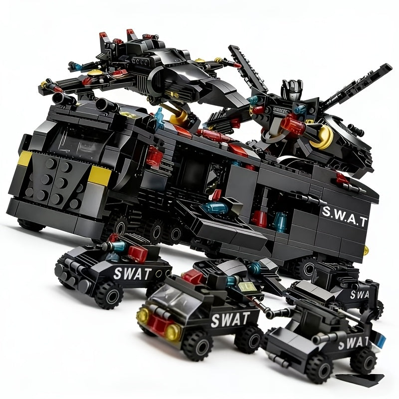 315pcs   vehicle building blocks swat robot car