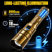 skyfire led high brightness   pattern flashlight