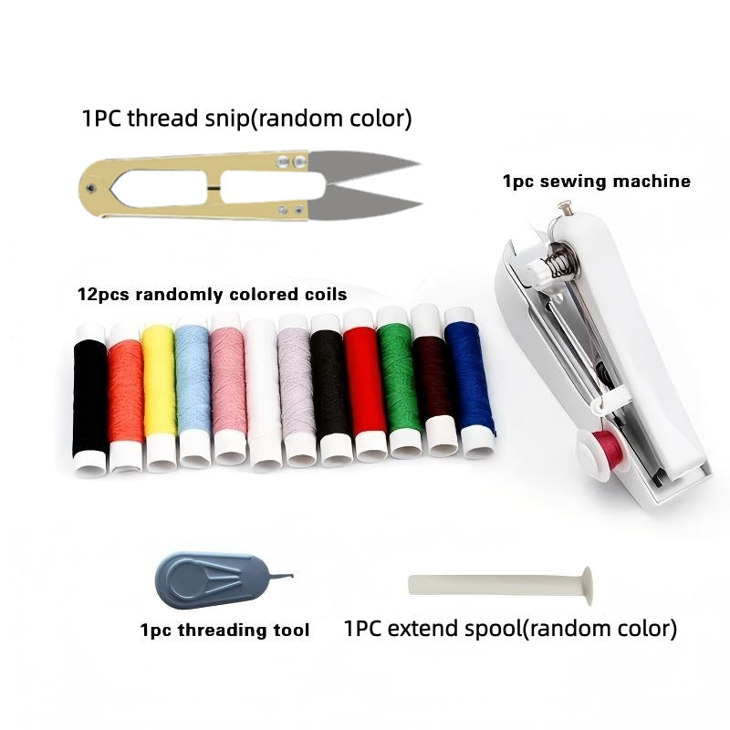 16pcs portable handheld mini sewing machine manual small