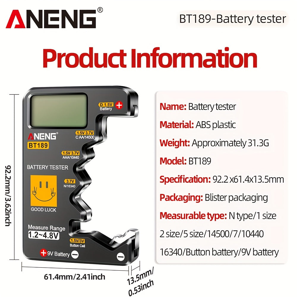 tester suitable 9v 6f22 batteries 1