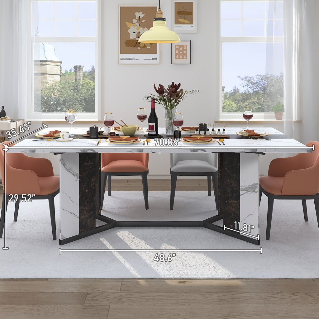 71 rectangle modern dining table office   room