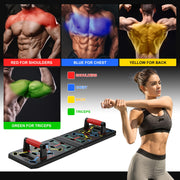 push board pilates bar   band ab roller foldable