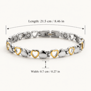 pure copper bracelet women two tone silver golden
