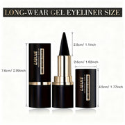 waterproof eyeliner pencil quick dry matte single end black