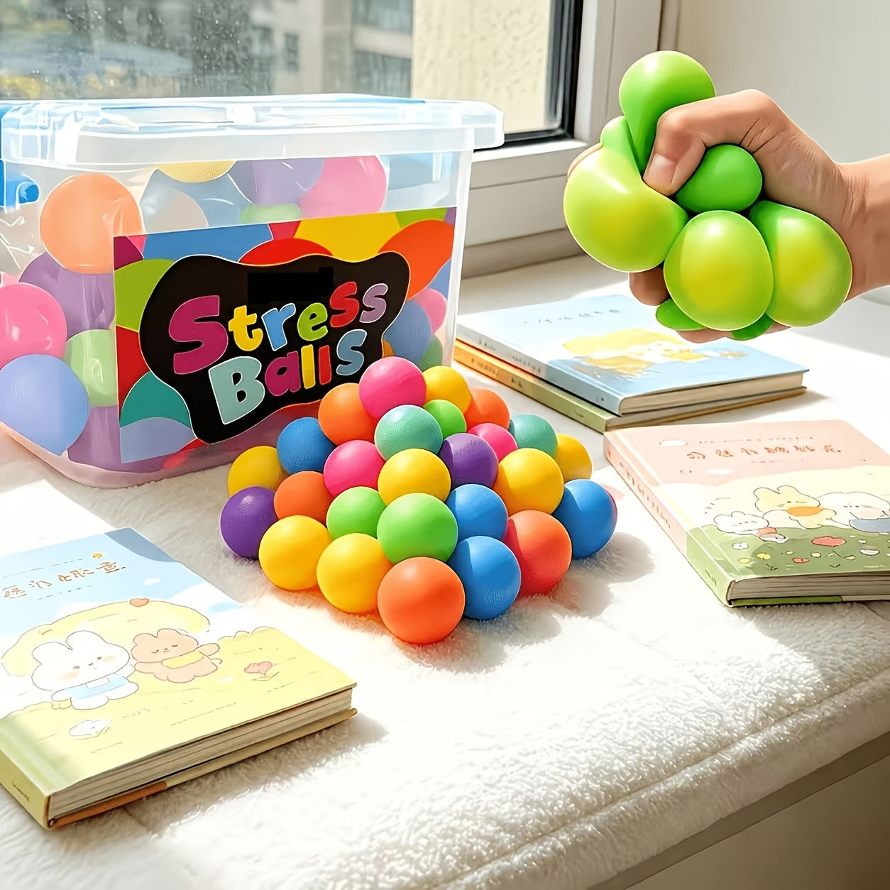9pcs multi item party favor packs random color squeezable