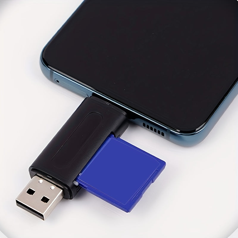 usb card reader 4in1 type c usb a   hc card adapter dual