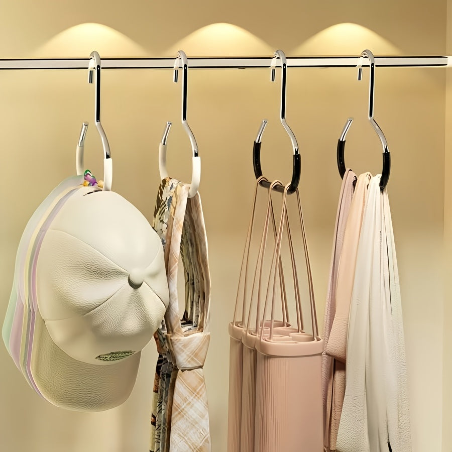 2pcs simple hat storage hooks metal material scarf