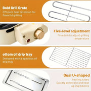 smokeless electric grill indoor grill removable non stick