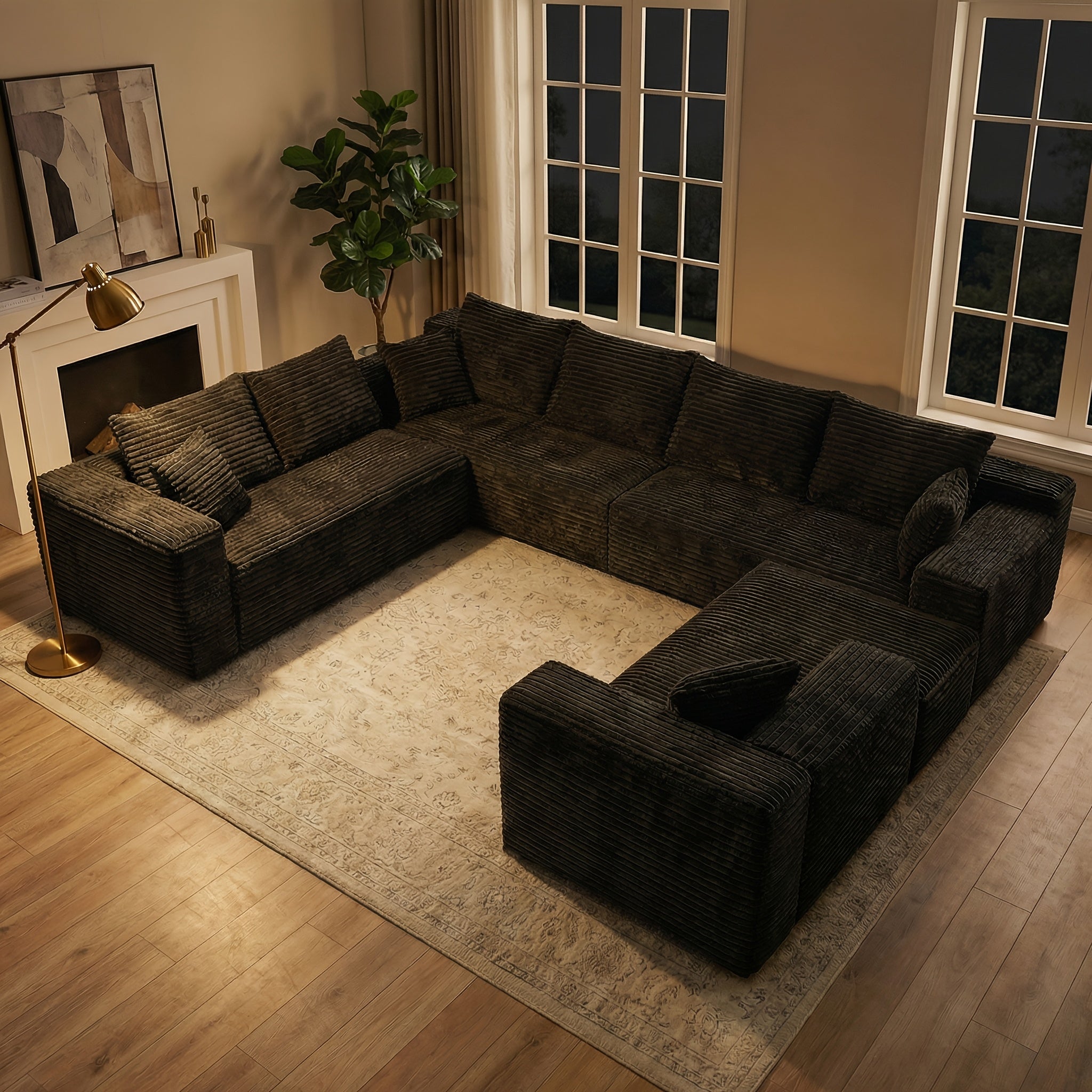 210 inch large u shaped modular sectional sofa suitable