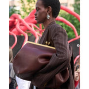 luxury inspired niche design large clasp closure clutch bag