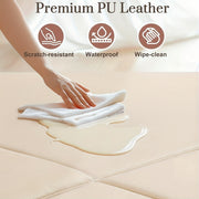 four part versatile play mat made modular vegan leather easy
