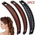 3pcs set womens large banana hair clips retro non slip