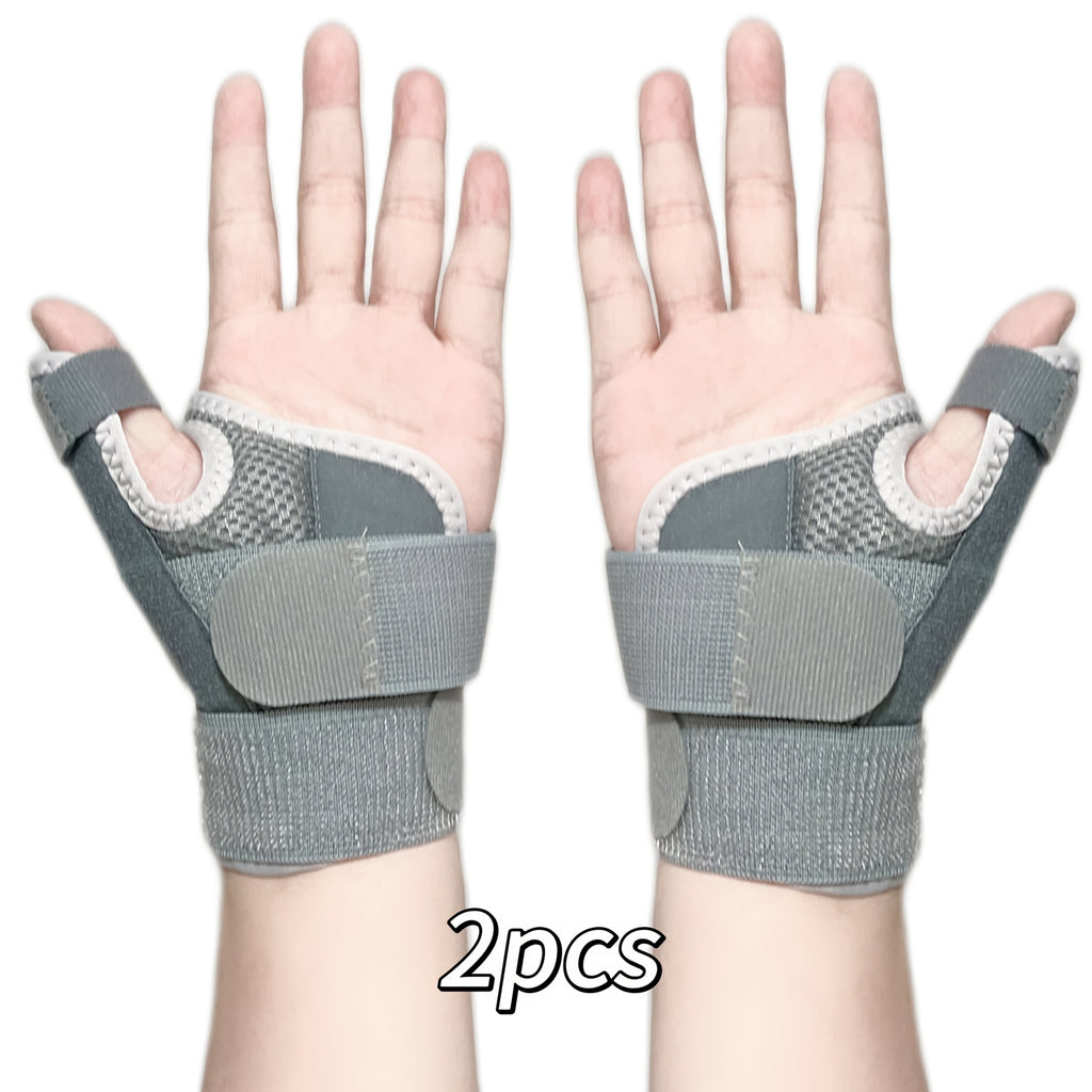2pcs adjustable thumb wrist support braces breathable fabric