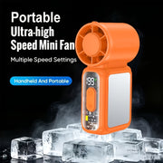 mini handheld fan 3600mah battery   motor portable