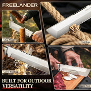 heavy duty full tang   machete cutting trees