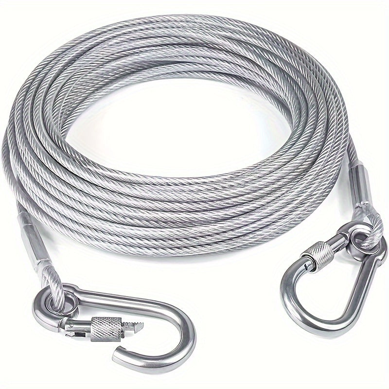 stainless   leash features reflective rust proof