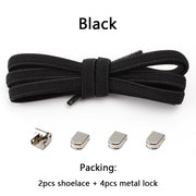 no tie elastic shoe laces sneakers stretchy polyester