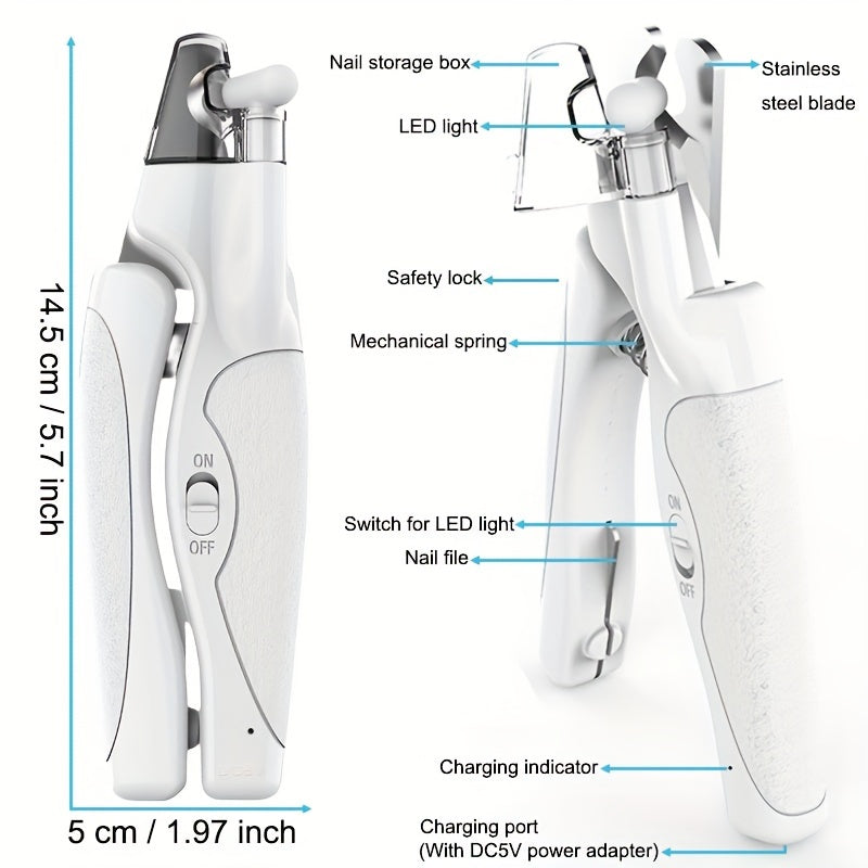 led pet nail clippers cat nail clippers dog nail clippers