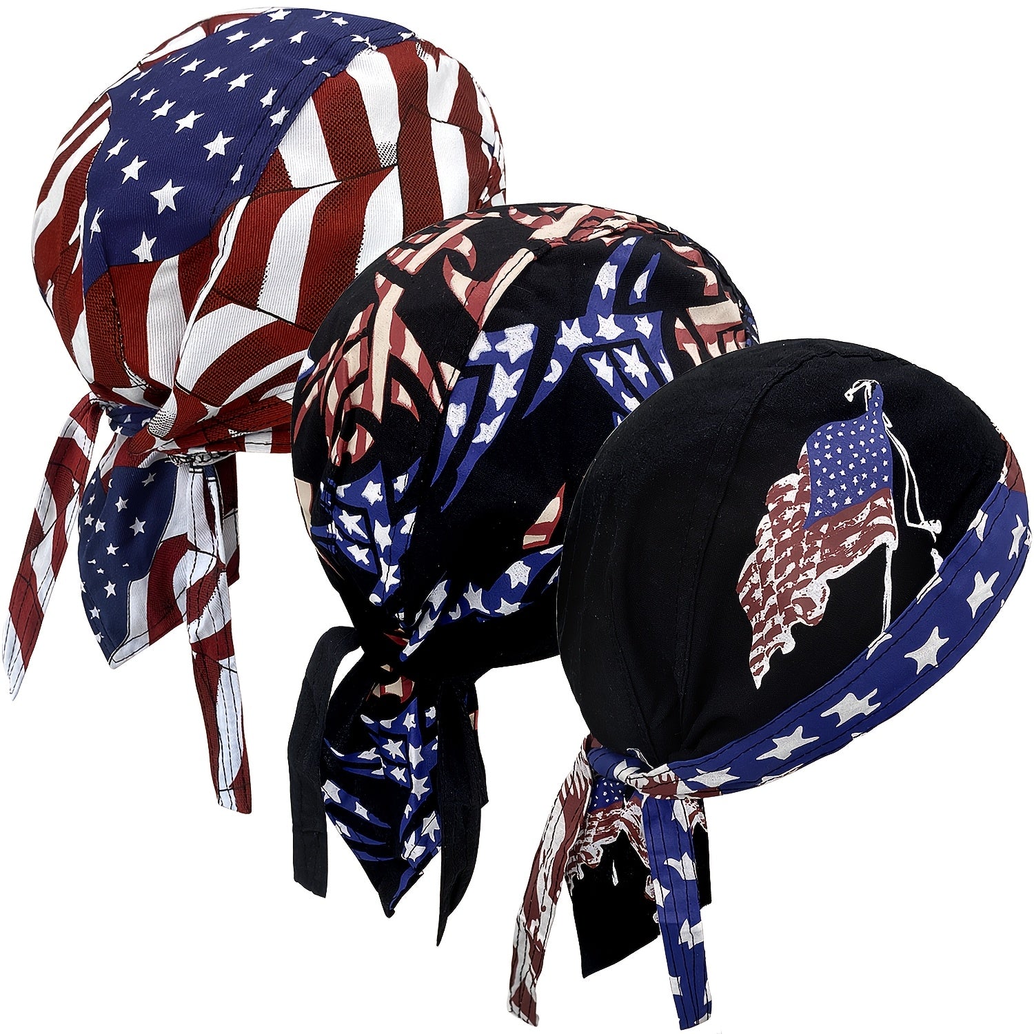 3pcs mens bandana skull cap breathable moisture wicking