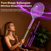 new arrival retractable extended electric fly swatter racket