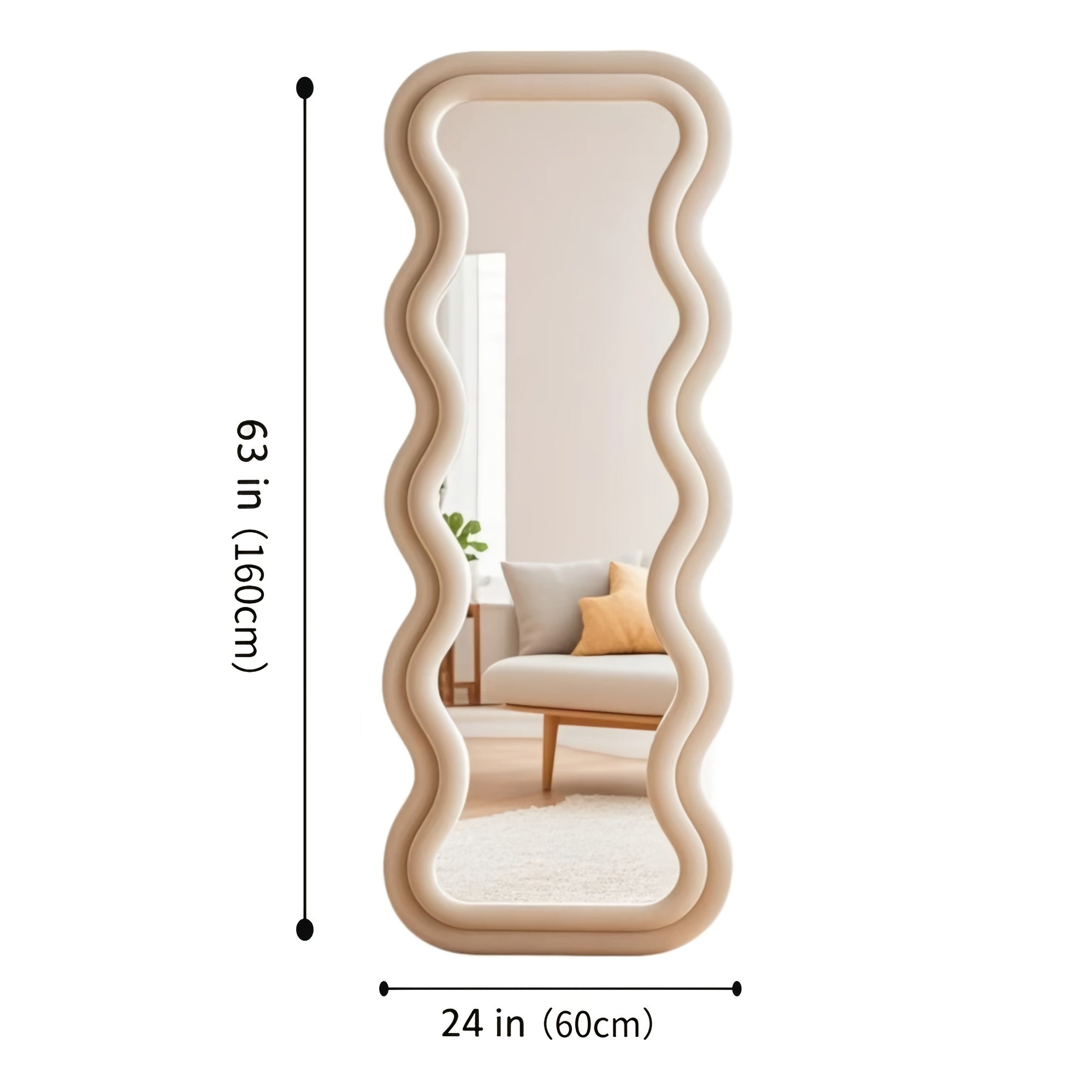 standing mirror suitable nursery   shatterproof