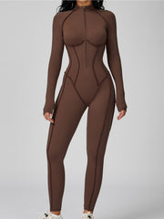 halloween party must womens unitard color block stand collar